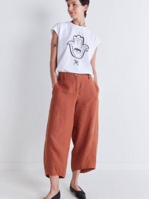 Carefree Wide Leg Linen Pants