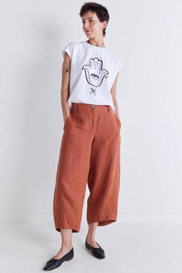 Carefree Wide Leg Linen Pants